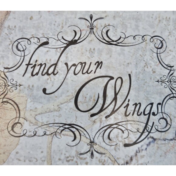 Vintage New View Gifts Resin Bird Wall Plaque 1996 "Find Your Wings" 8" x 6" - Picture 3 of 7
